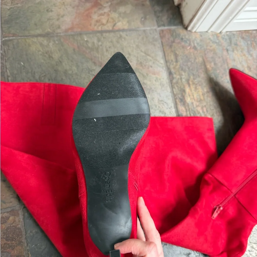 OPEN EDIT Nordstrom Barbara Knee High Pointed Heeled Boot Size 8.5M